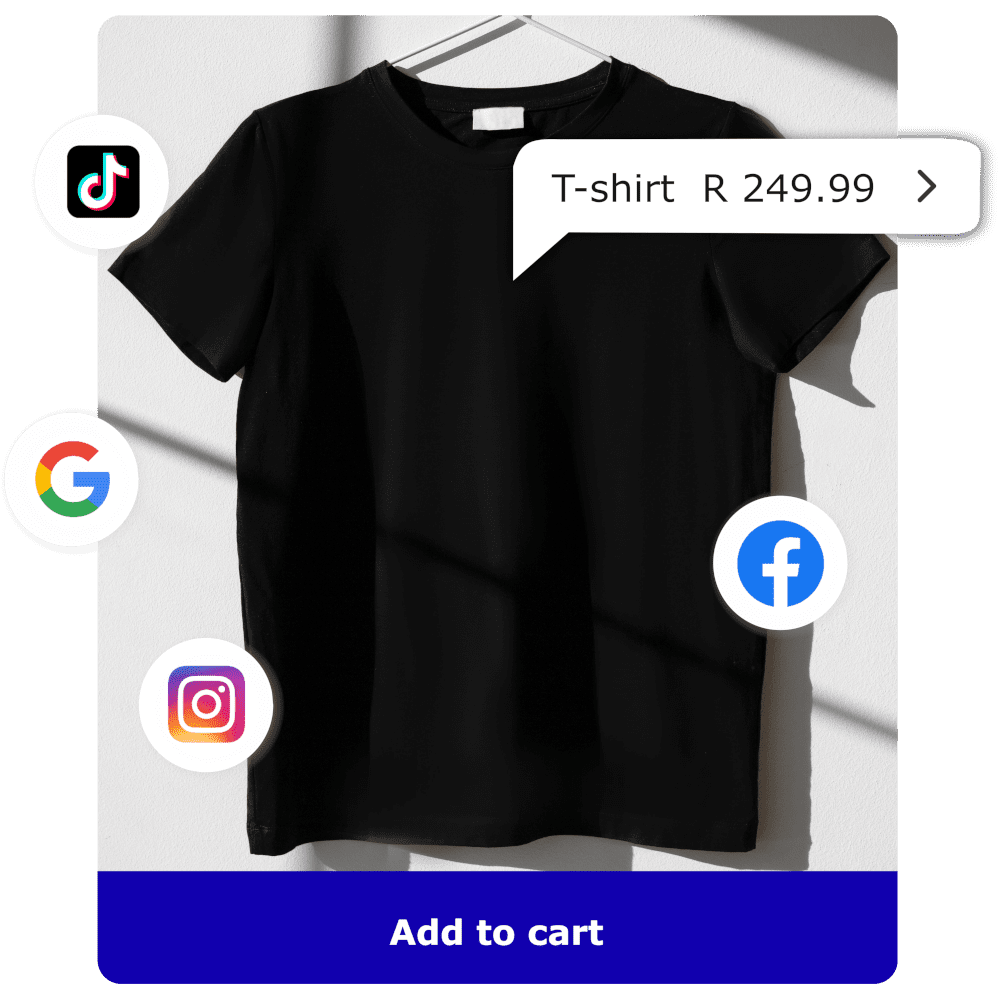 Visual of omnichannel shopping: social and marketplaces
